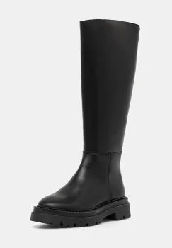 Steve Madden ghete de piele Kaja-W culoarea negru, cu toc plat, 11004946 imagine