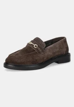 Steve Madden mocasini din piele intoarsa Huddles culoarea maro, cu toc plat, 11002911 imagine