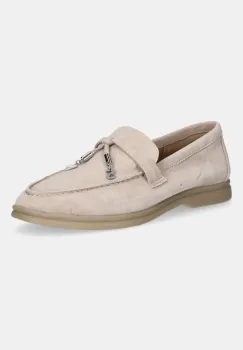 Steve Madden mocasini din piele intoarsa Portland culoarea bej, cu toc plat, 11003148 imagine