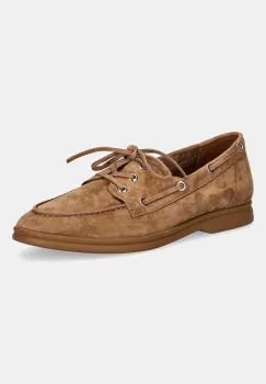 Steve Madden mocasini din piele intoarsa Ports culoarea maro, cu toc plat, 11003906 imagine