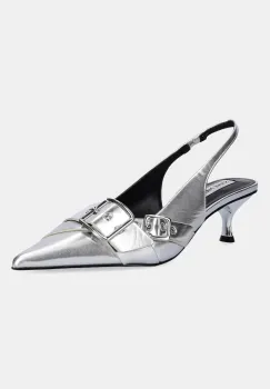 Steve Madden pantofi cu toc Lezley culoarea argintiu, 11003440 imagine