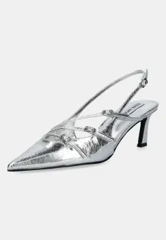 Steve Madden pantofi cu toc Liana culoarea argintiu, SM11003386 imagine