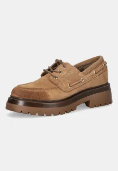 Steve Madden pantofi de piele intoarsa Detroit culoarea maro, cu platforma, 11004778 imagine