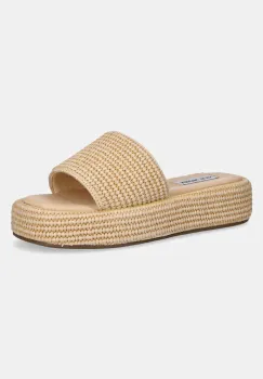 Steve Madden papuci Beachy femei, culoarea bej, cu platforma, SM11003589 imagine