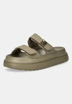 Steve Madden papuci Bigschmona-J culoarea verde, cu platforma, SM11003858 imagine