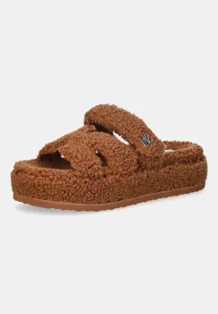 Steve Madden papuci de casa Bigmissile-F culoarea maro, 11004961 imagine