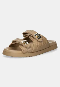 Steve Madden papuci de piele Schmona-CN femei, culoarea bej, SM11003714 imagine