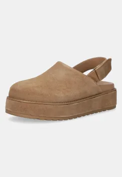 Steve Madden papuci din piele Mellow culoarea maro, cu platforma, 11004849 imagine