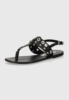Steve Madden sandale de piele Bionic femei, culoarea negru, SM11003065 imagine