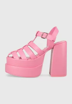 Steve Madden sandale de piele Carlita culoarea roz, SM11002385 imagine