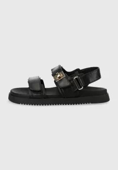 Steve Madden sandale de piele Mona femei, culoarea negru, SM11002535 imagine