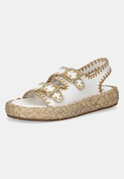 Steve Madden sandale de piele Portofino femei, culoarea alb, cu platforma, SM11003073 imagine
