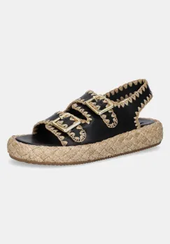 Steve Madden sandale de piele Portofino femei, culoarea negru, SM11003073 imagine