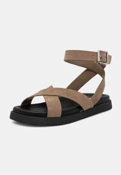 Steve Madden sandale din piele intoarsa My Bestie femei, culoarea maro, SM11003787 imagine
