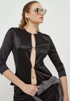 Stine Goya bluza femei, culoarea negru, neted imagine