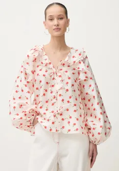 Stine Goya camasa culoarea bej, regular, SG-PS26-T125-2067 imagine