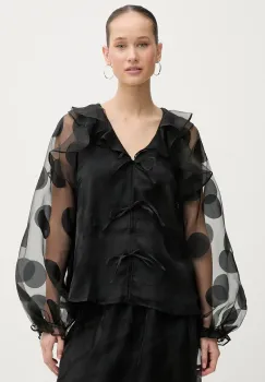 Stine Goya camasa culoarea negru, regular, SG-PS26-T125-2460 imagine