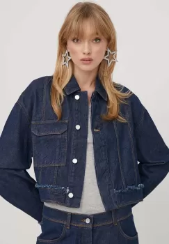 Stine Goya geaca jeans femei, culoarea albastru marin, de tranzitie, oversize imagine