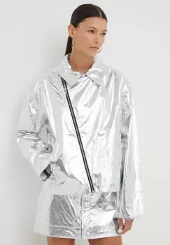 Stine Goya geaca Rockey femei, culoarea argintiu, de tranzitie, oversize imagine