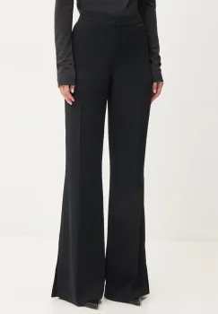 Stine Goya pantaloni femei, culoarea negru, lat, high waist, P011-2273 imagine
