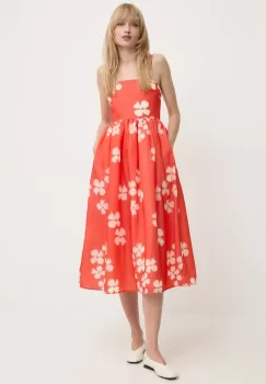 Stine Goya rochie culoarea portocaliu, midi, evazati, SG5866 imagine