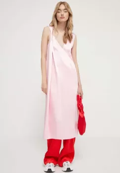 Stine Goya rochie culoarea roz, midi, evazati imagine