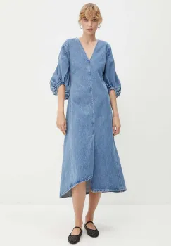 Stine Goya rochie jeans midi, evazati, D005-2251 imagine