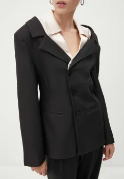 Stine Goya sacou culoarea negru, un singur rand de nasturi, neted, J002-2252 imagine