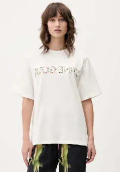 Stine Goya tricou din bumbac culoarea bej, SG-AW25-T009-2243 imagine