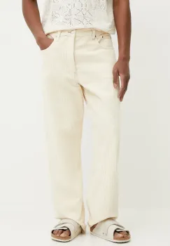 Sunflower pantaloni de catifea cord culoarea bej, drept, 5104 imagine