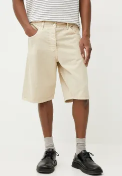 Sunflower pantaloni scurti jeans barbati, culoarea bej, 5092. imagine