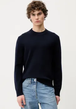 Sunflower pulover de lana barbati, culoarea albastru marin, light, 3039 imagine