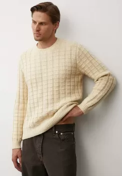 Sunflower pulover din amestec de lana barbati, culoarea galben, 3049 imagine