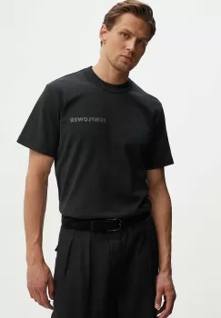 Sunflower tricou din bumbac barbati, culoarea negru, cu imprimeu, 2013 imagine