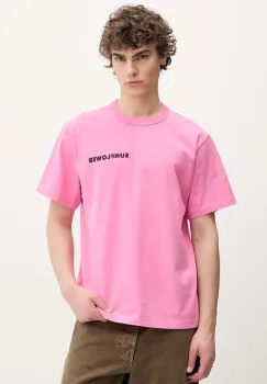 Sunflower tricou din bumbac barbati, culoarea roz, cu imprimeu, 2013 imagine