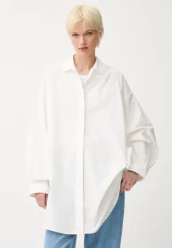 Sunnei camasa din bumbac culoarea alb, cu guler clasic, relaxed, PRTWXSHR013 imagine