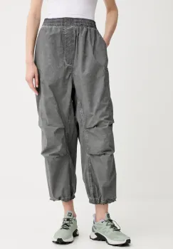 Sunnei pantaloni culoarea gri, lat, high waist, RTWXBOT023 imagine