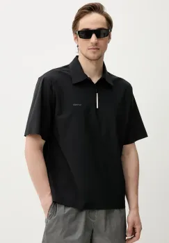 Sunnei tricou polo culoarea negru, uni, RTWXTOP007 imagine