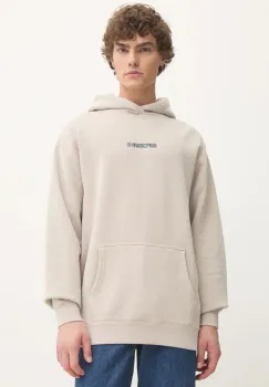 Superdry bluza barbati, culoarea bej, cu gluga, cu imprimeu, M2013727A-7MO imagine