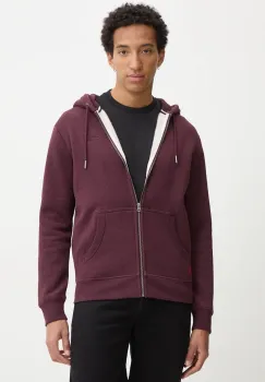 Superdry bluza barbati, culoarea bordo, cu gluga, neted, M2013116A-C4U imagine