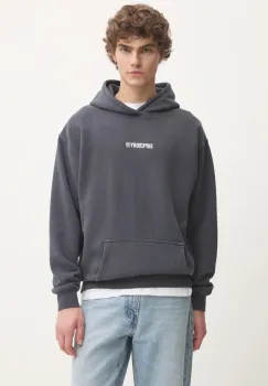 Superdry bluza barbati, culoarea gri, cu gluga, cu imprimeu, M2013727A-PIJ imagine