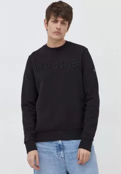 Superdry bluza barbati, culoarea negru, cu imprimeu imagine