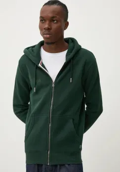 Superdry bluza barbati, culoarea verde, cu gluga, neted, M2013116A-20E imagine