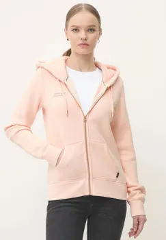 Superdry bluza femei, culoarea roz, cu gluga, neted, W2012047A-YU4 imagine