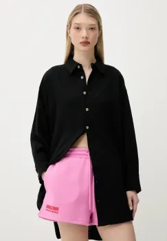Superdry camasa din bumbac culoarea negru, cu guler clasic, regular, W4010470A-02A imagine