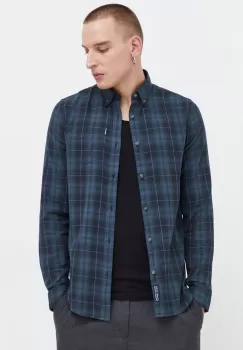 Superdry geaca barbati, culoarea albastru marin, de iarna imagine