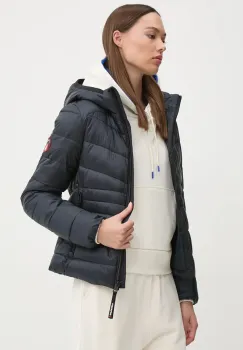 Superdry geaca femei, culoarea albastru marin, de iarna, W5011724A-98T imagine