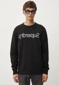 Superdry hanorac de bumbac barbati, culoarea negru, cu imprimeu, M2013738A-02A imagine