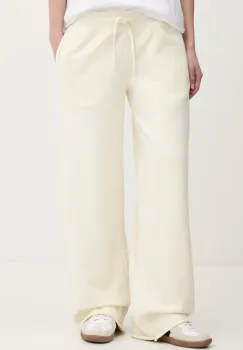 Superdry pantaloni de trening din bumbac culoarea bej, neted, W7011210A-71D imagine