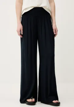 Superdry pantaloni femei, culoarea albastru marin, lat, high waist, W7011181A-98T imagine